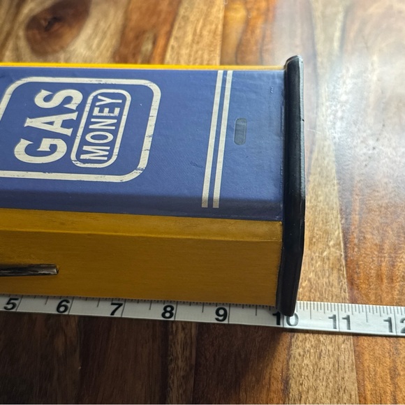 Blue and Yellow 10” Vintage Style‎ Gas Pump  Coin Bank - Picture 11 of 12